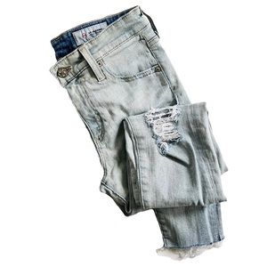 AG Adriano Goldschmied Distressed Skinny Jeans BW 19378 Light Wash Blue Sz 27